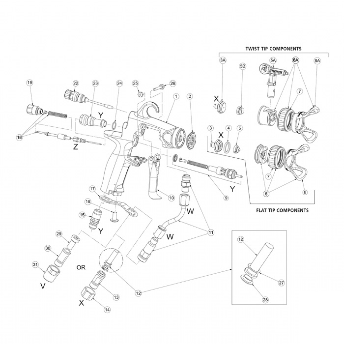 aa4400-exploded-nozzles - Spray Finishing Solutions